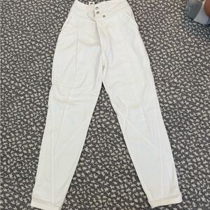 Women's FRAME White High-Waisted Pants